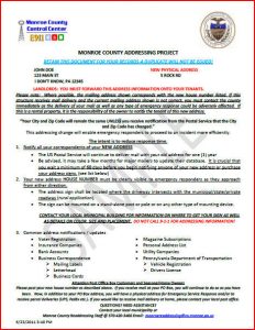 ADDRESSING NOTIFICATION MAILER